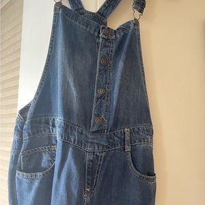 Cat & Jack Girl's Denim Wash Jean Overalls XL (14/16)